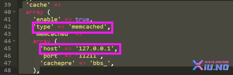 xiuno开启memcached